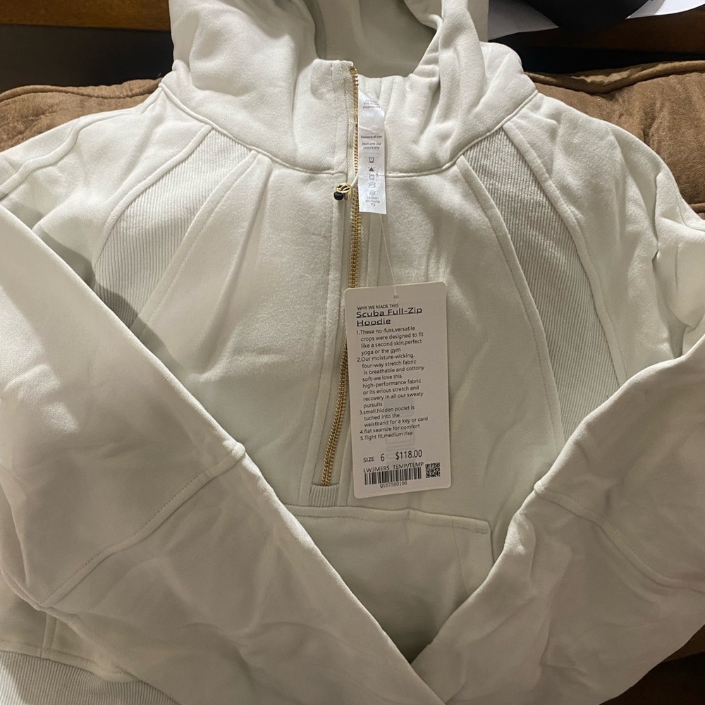 lululemon athletica White Hoodie Jacket